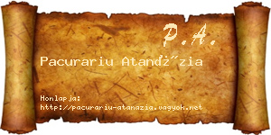 Pacurariu Atanázia névjegykártya